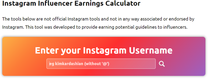 Instagram Money Calculator