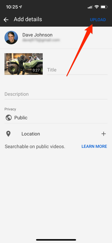 how to upload a video to youtube