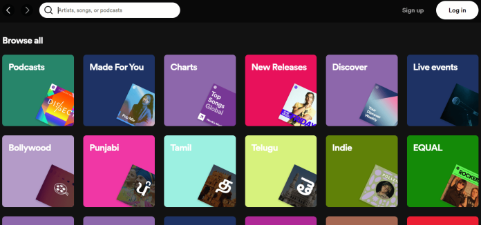 spotify web player