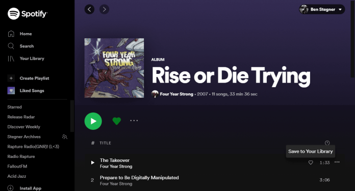 spotify web player