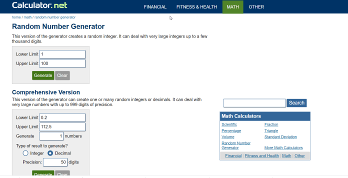 number generator