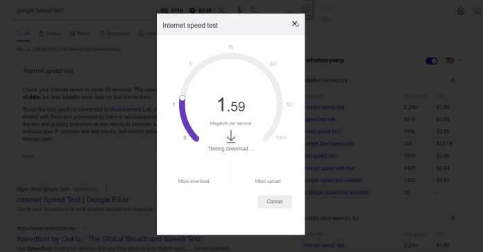 internet speed test