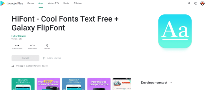 font changer