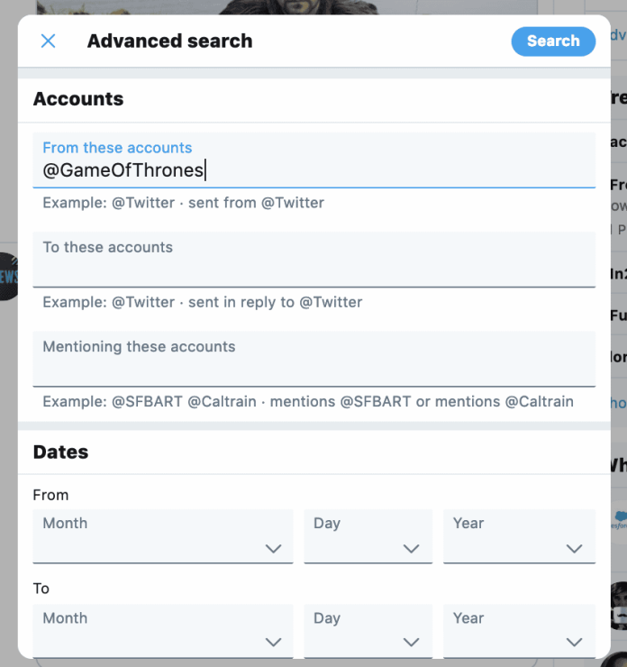 twitter advanced search