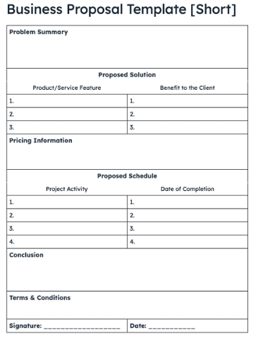 business proposal