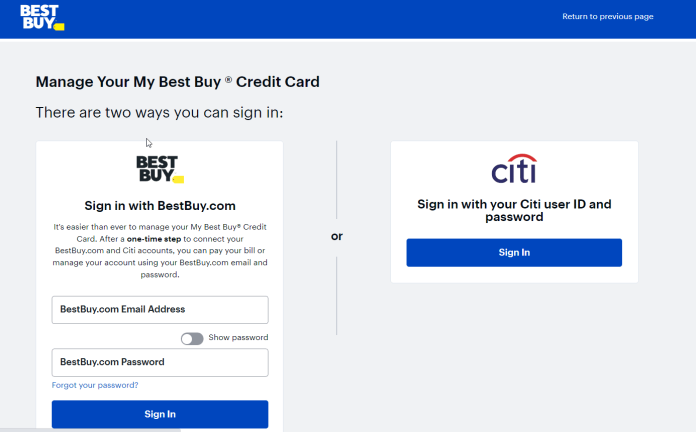 best buy credit card