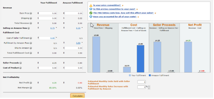 amazon fba calculator