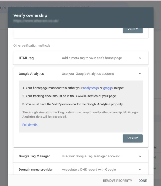 google search console