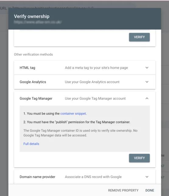 google search console