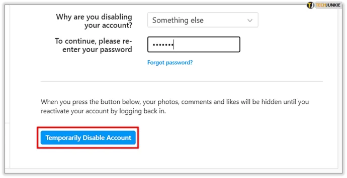 how to delete instagram account