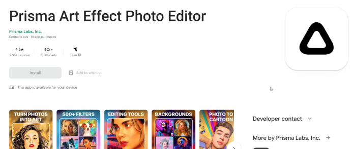 photo editing app