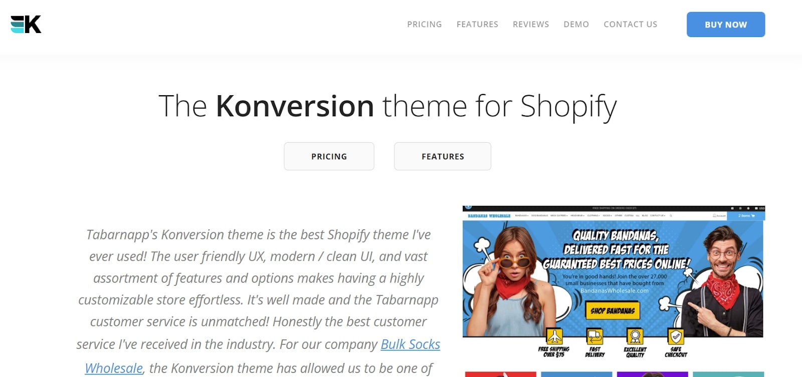 Konversion Shopify tema