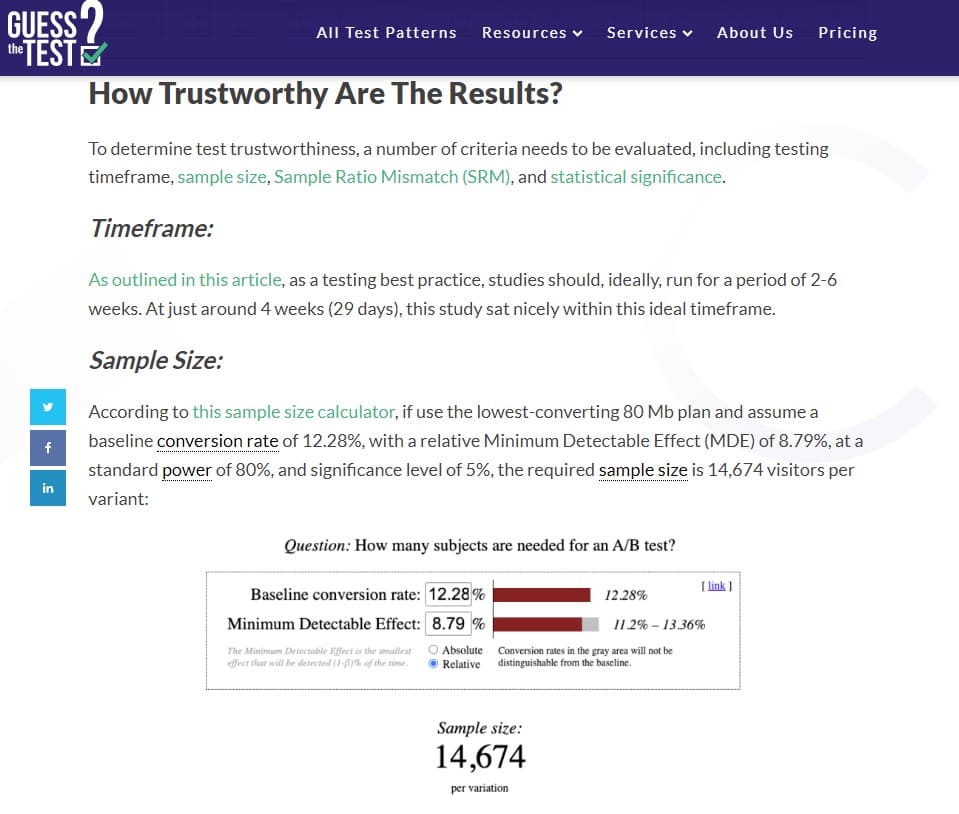 Analisis meta uji A/B di GuessTheTest