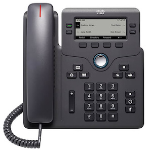 Foto de un nuevo teléfono de escritorio VoIP Cisco IP Phone 6851 (4 líneas)