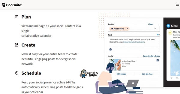 Programador de publicaciones de Hootsuite para Instagram