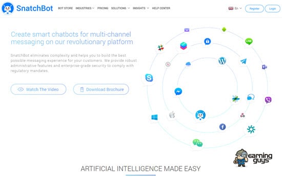 Chatbot con IA de SnatchBot