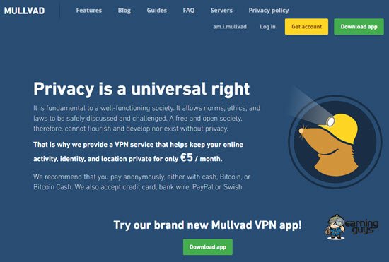 Mullvad VPN サービス プロバイダー