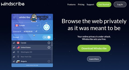 Windscribe VPN サービス プロバイダー