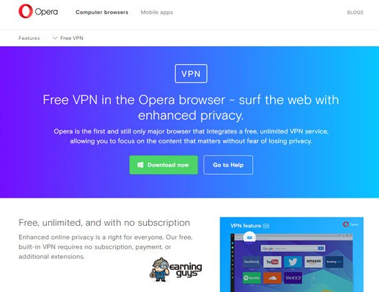 Opera VPN サービス プロバイダー