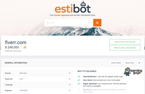 Estibot 域名鉴定