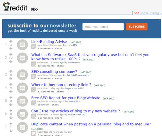 Reddit SEO