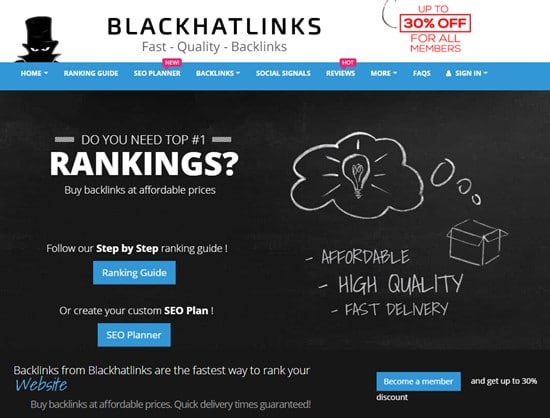 Black Hat Links El mejor lugar para comprar backlinks