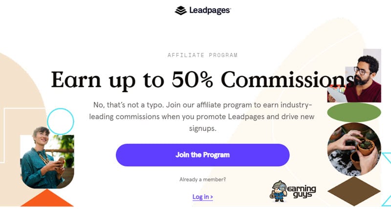 Leadpages 높은 티켓 제휴 프로그램