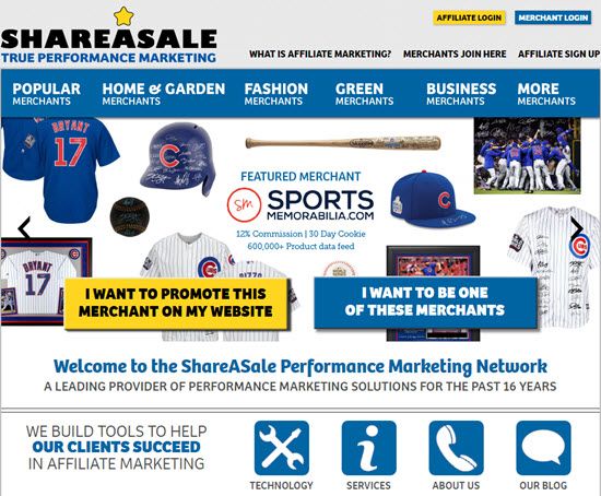 ShareASale Cost Per Sale Network