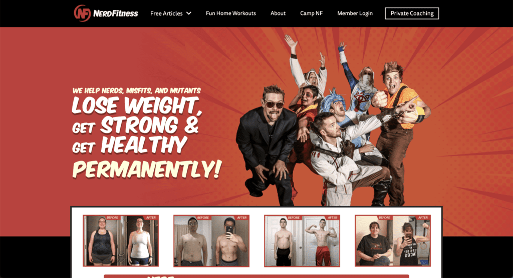 Nerd Fitness - site de autoridade