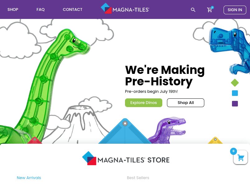 Site WooCommerce Magna-Tiles