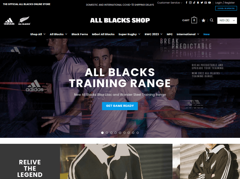 Site WooCommerce All Blacks Shop