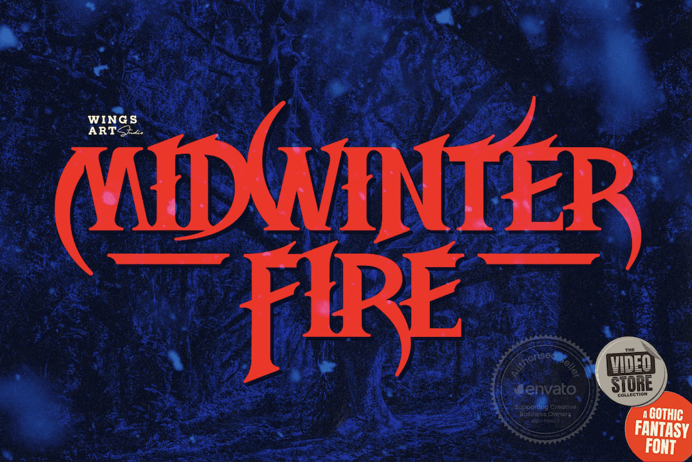 Шрифт Midwinter Fire.