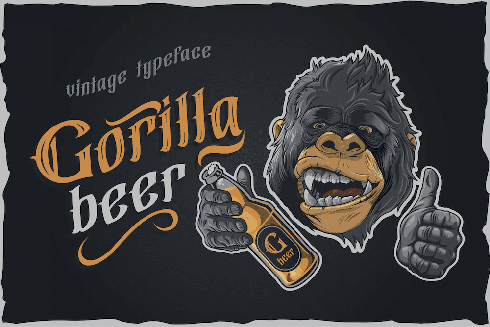 Шрифт Gorilla Beer.