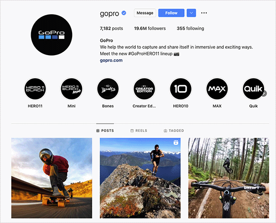 perfil de instagram gopro