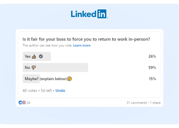 직접 업무로 돌아가기 LinkedIn