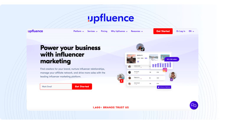 Platform Amplifikasi Konten - Upfluence