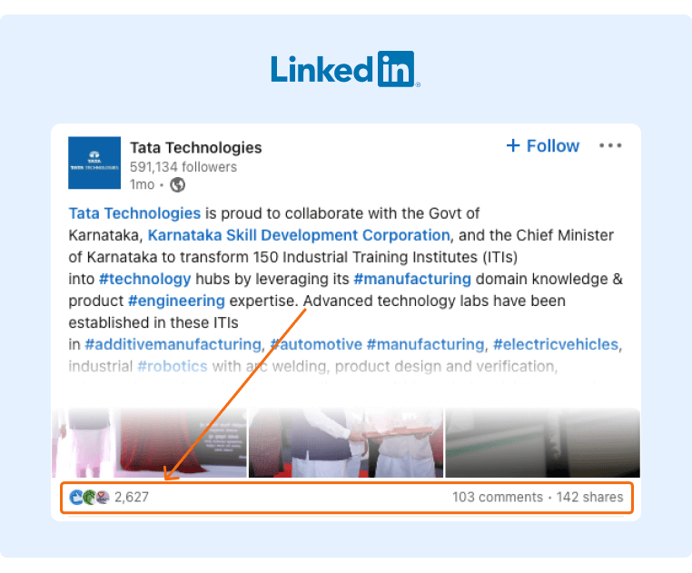 Contoh Posting LinkedIn - Tata Technology