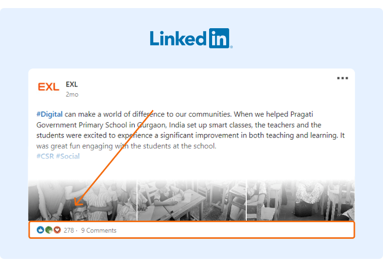 Contoh Posting LinkedIn - EXL