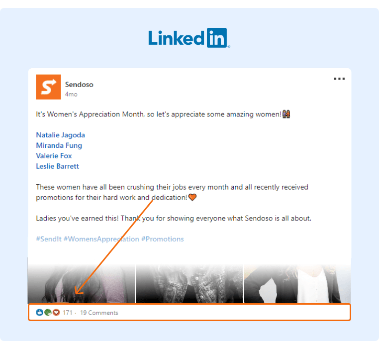 Contoh Posting LinkedIn - Sendoso