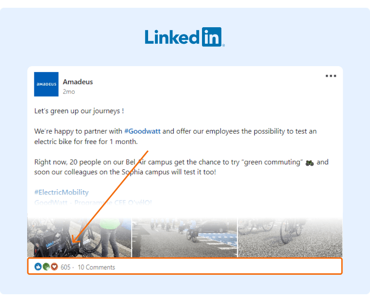 Contoh Posting LinkedIn - Amadeus