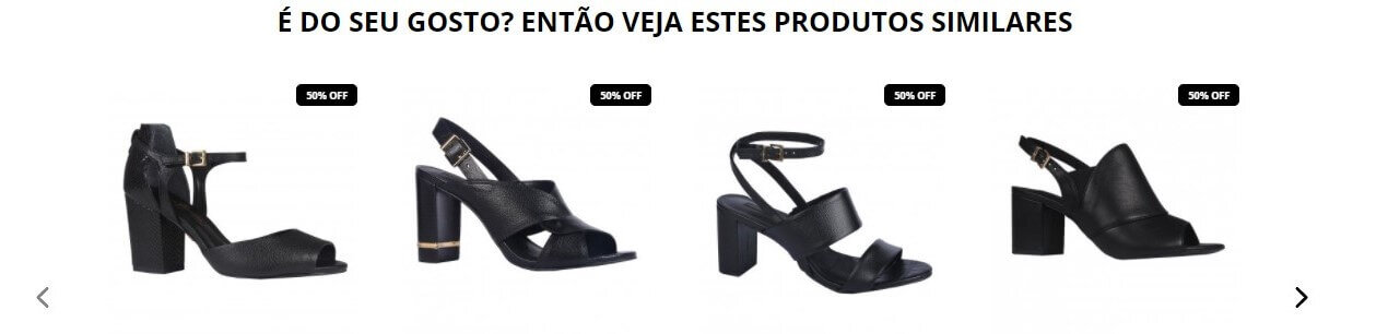 mostrar produtos semelhantes