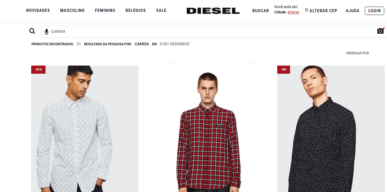 chemise diesel