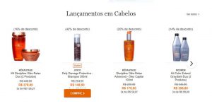 exhibir lanzamientos de cabello