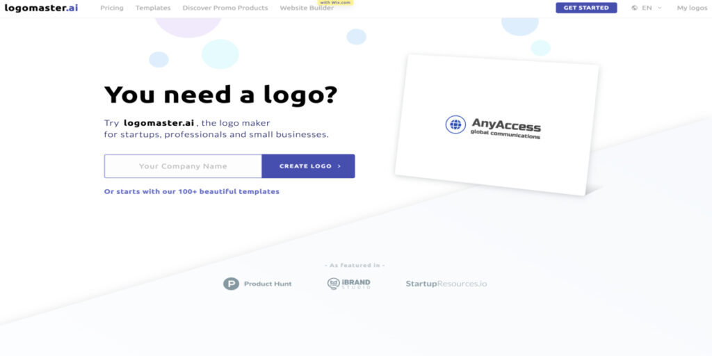 aplicación de diseño de logotipo ai