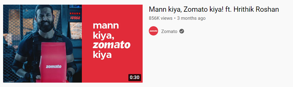 zomato 마케팅 전략 - Mann kiya, Zomato kiya