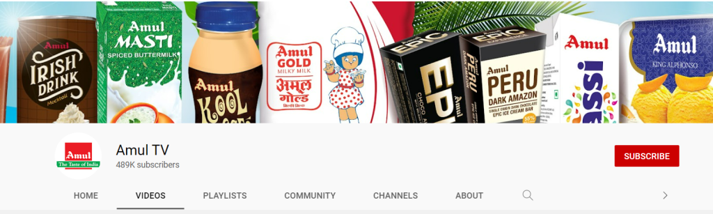 youtube 上的 amul 营销策略