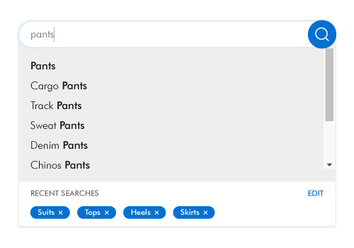 Personalize os resultados da pesquisa