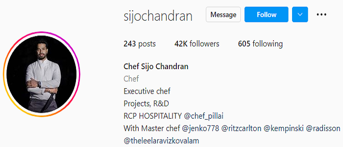 Chef Sijo Chandran