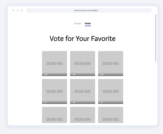 Woobox landing page voting settings