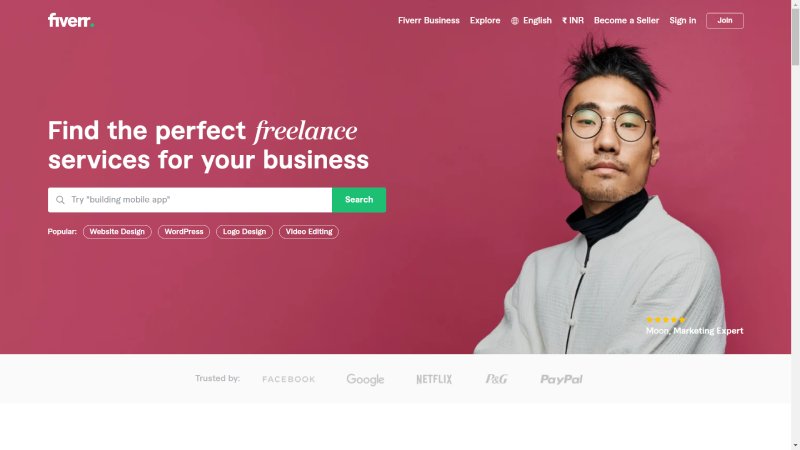 Fiverr - Principais freelancers de redação de conteúdo